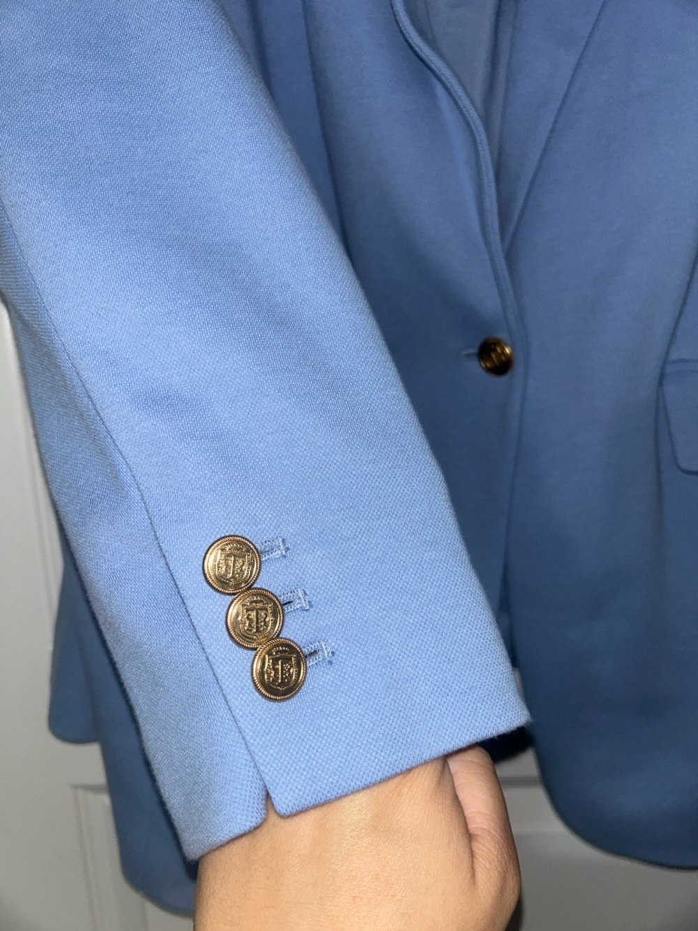 NWOT Talbots Powder Blue Single-Button Blazer - Picture 4 of 7